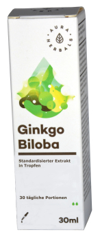 Ginkgo Capsules (extract) - has good effect in tinnitus, memory, concentration increase, improves circulation, dizziness and protects the skin against free radicals - Ginkgo Caps 30 capsules